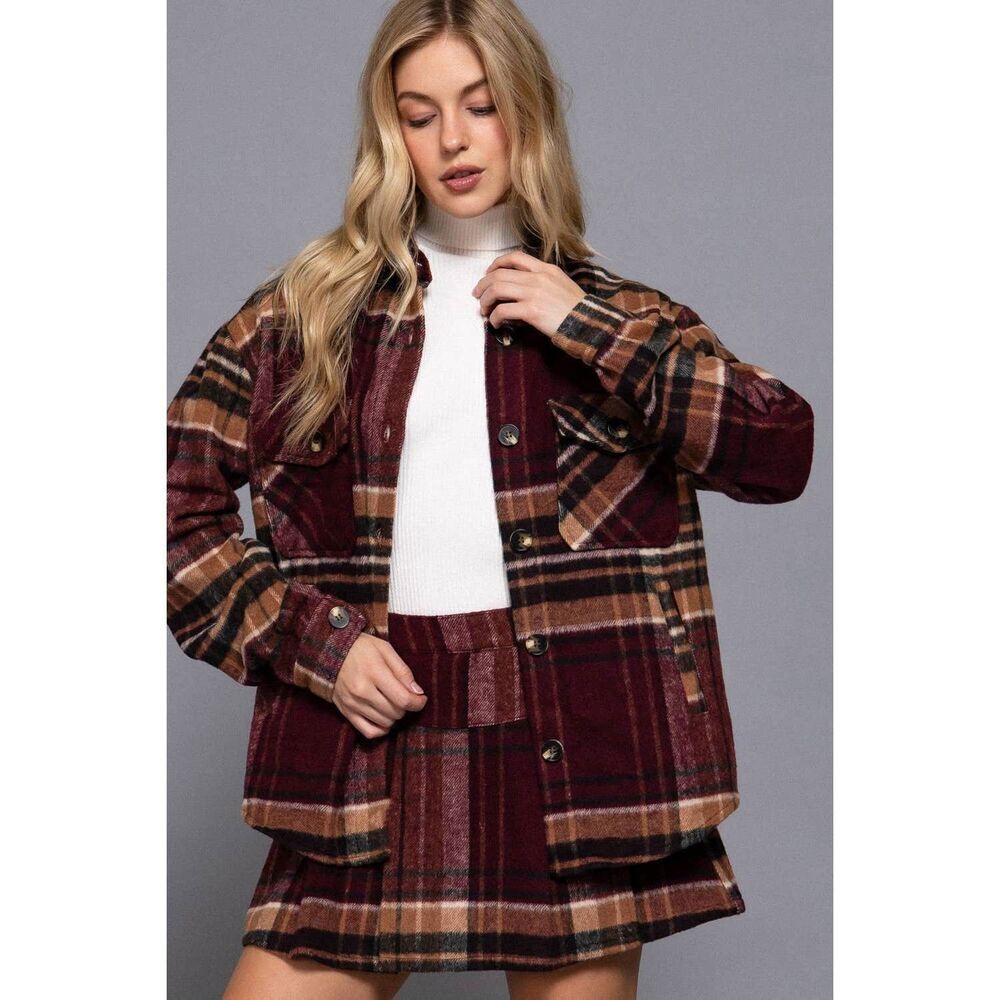 The Patty - Plaid Button Down Shacket